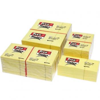 Pack 12 Blocs Notas Adhesivas Fixo 38x51 mm Amarillo