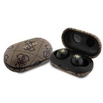 Auriculares Bluetooth TWS 4G con Estuche de Carga y Logo Metálico - Marrón