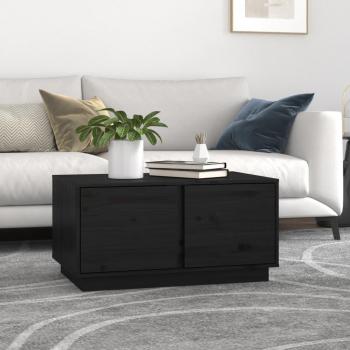 Mesa de centro de madera maciza de pino negro 80x50x40 cm