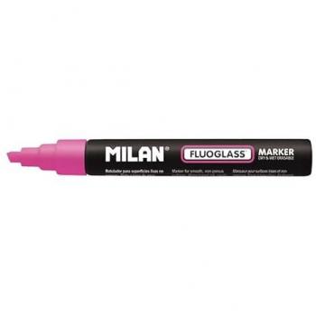 Rotulador Tiza Líquida Fluorescente Rosa para Cristales y Espejos MILAN