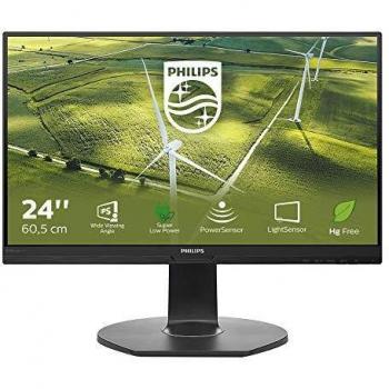 Philips 241B7QGJEB -24 inch FHD Monitor, 60Hz, 5ms, IPS Speakers, Height Adjust, Power Sensor