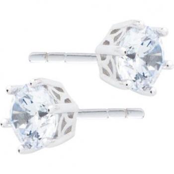Pendientes Easy de plata con circonita blanca