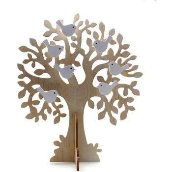 Mopec Árbol de Los Deseos para Bodas, Madera, marrón, 3.5x33x43 cm