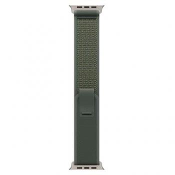 Correa Apple Loop Trail de 49 mm en color verde para Apple Watch - Talla S/M Titanio natural