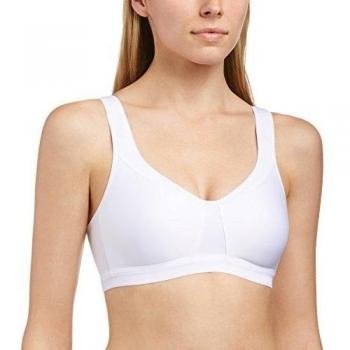 National Geographic Library - Sujetador deportivo copa completa para mujer, color blanco, talla 105dd