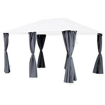 Juego de 6 Cortinas Gris Pizarra para Cenador Santorini 4 x 3 m