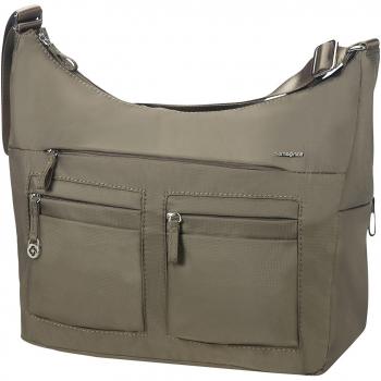 Samsonite Move 2.0 Should. Bag L + 2 Pock. Bolso Bandolera, 10.8 Litros, Color Verde Metalizado