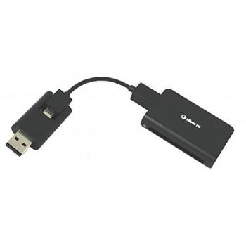 Silver HT 111401440199 - Lector de Tarjetas USB 2.0 OTG - Doble conexión, Color Negro