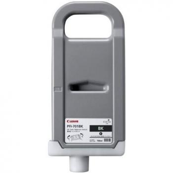 Cartucho de Tinta Negra Canon PFI-701BK 700ml para Impresoras iPF8000/iPF9000