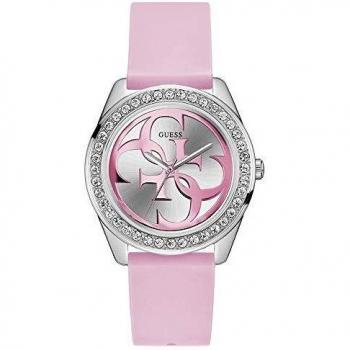 Guess Reloj Analógico para Mujer de Cuarzo con Correa en Silicone W1240L1