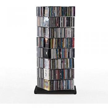 Opinion Ciatti Ptolomeo X4 a Libros Columna, Schwarz Fuß edelstahl poliert, H110cm, 8 Regalböden