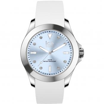Ice-Watch - ICE steel White pastel blue - Reloj blanco para Mujer con Correa de silicona - 020380 (Medium)