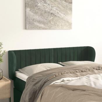 Cabecero de terciopelo verde oscuro 147x23x78/88 cm Vidaxl Verde