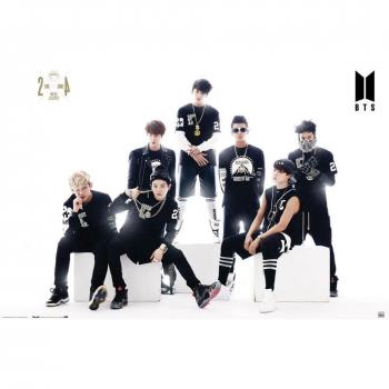 Póster BTS Blanco y Negro