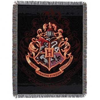 Northwest Harry Potter, Hogwarts Décor Woven Tapestry Throw, 48 x 60