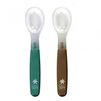 Jané 010509 T82 Set de 2 Cuchara de Silicona, Suaves, Aptas para Lavavajillas, desde 4 meses