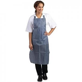 Delantal Babero Impermeable a Rayas Azul y Blanco para Chef - Ropa de Cocina Whites 1016 x 711 mm