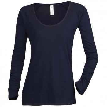 B & C Ladies Plain manga larga camiseta top cuello redondo 100% algodón tamaño XS-XL