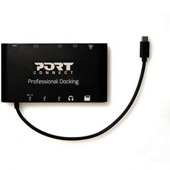 Base para portátil y replicador de puertos USB 3.2 Gen 1 (3.1 Gen 1) Type-C Negro