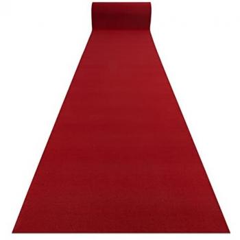 Alfombra de Pasillo Antideslizante Rumba 1974, Goma, Monocolor, Burdeos, Rojo, para Bodas, 60x320 cm
