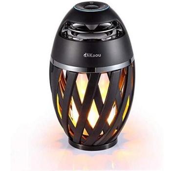 DIKAOU Led flame speaker, Torch atmosphere Bluetooth speakers&Outdoor Portable Stereo Speaker with HD Audio and Enhanced Bass,LED flickers warm yellow lights BT4.2 for iPhone/iPad/Android