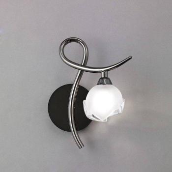 Aplique Fragma Derecho 1 Bombilla G9, Cromo Negro