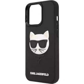 Funda Dura 3D de Goma Choupette Negra para iPhone 13 Pro Max - Karl Lagerfeld KLHCP13XCH3DBK