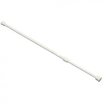 TOOGOO(R) Barra varilla poste riel de cortina tension de velo de red telescopico extensible cargado de resortes Blanco 40-75cm