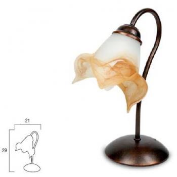 Lámpara de Diseño Lume 1 Bombilla Metal con Difusor de Vidrio Color Óxido