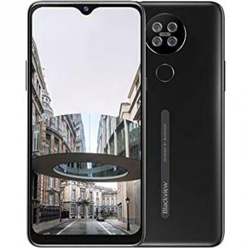 Smartphone Blackview A80s, Android 10, 4GB RAM, 64GB Almacenamiento, Dual SIM, Pantalla de 6.22, Color Negro