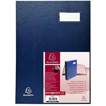 Carpeta para Firmas Exacompta, A4, 18 Compartimentos, Azul