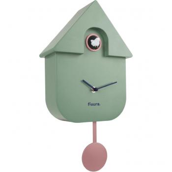 Reloj de pared Cuco Fisura Menta - Original reloj de cuco en plástico ABS, ideal para regalo