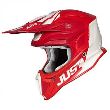 Casco de motocross Just1 J18 Pulsar Red-White - Matt, características: color rojo y blanco, tamaño XL