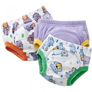 Pack de 3 pañales de aprendizaje lavables revolucionarios para niños de 2-3 años - Bambino Mio Brave Dinos