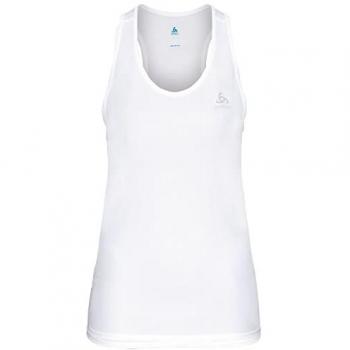Camiseta de Deporte para Mujer Odlo Esencial - Cómoda, Transpirable, Sin mangas, Color Blanco