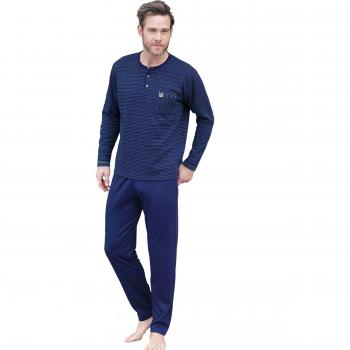 MASSANA - Pijama Invierno con Tapeta - Marino, XL