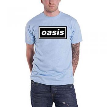 Oasis Decca Logo Blue Cotton T-Shirt - XXL