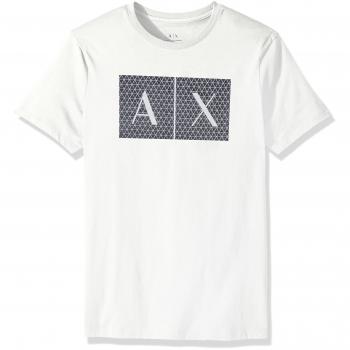 Armani Exchange Stylish White Cotton T-Shirt for Men - Size XL