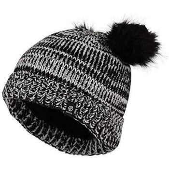 Dare 2b Hastily Beanie Gorro de Punto con Forro Polar para niña, niña, Gorro/Sombrero, DGC327 8K4C06, Negro/Blanco, 7-10