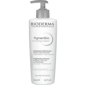 Bioderma Pigmentbio Brightening Foaming Cream 500ml - Anti-dark spot cleansing cream, brightening and exfoliating properties, gently evens skin tone, reduces dark spots and pigmentation