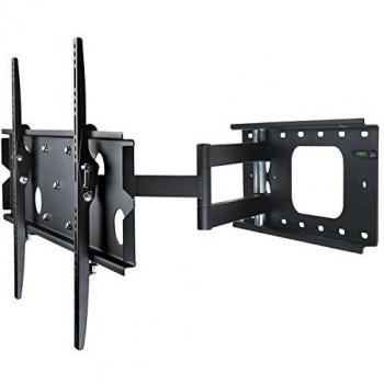 TV / Monitor Wandhalterung Einarm schwarz ausziehbar von 7,3cm bis 44cm schwenkbar, 12° neigbar für LG 42 42LD450