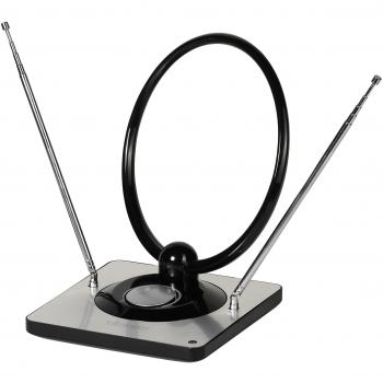 Vivanco TVA 302 - Antena (DAB, FM, Negro, Plata)