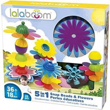 Conjunto de Creación Floral y Cuentas Educativas Lalaboom - Actividad de Motricidad Fina con 25 Piezas