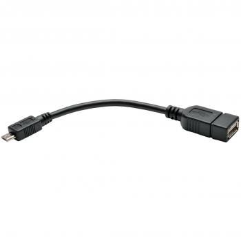 Tripp Lite U052-06N 5-Pin Micro USB to USB OTG Host Adapter Cable - Black