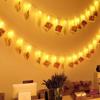 Clip Cadena de Luces LED Impermeable Flexible de con 8 Modos de Luz para DIY,Caja de Batería AA