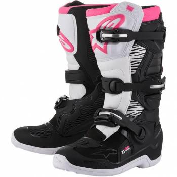 Botas de Motocross Alpinestars Stella Tech 3 para Damas - Negro Rosa (38)