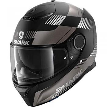 Casco Integral de Moto Shark Spartan 1.2 Strad Mat Negro-Antracita-Plata