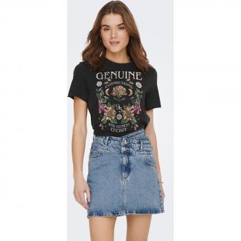 Camiseta estampada Only Lucy Regular Fit en color negro para mujer