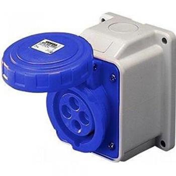 Toma de Corriente Fija de Pared IP67 2P+T 16A 200-250V Azul GW62426