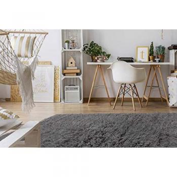 Copriletto Flokati de Lana Gris 190x230 cm
